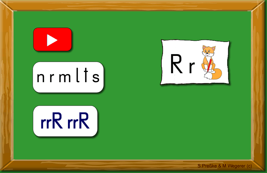 Druckschrift R r lernen